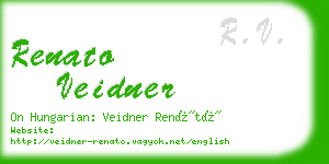 renato veidner business card